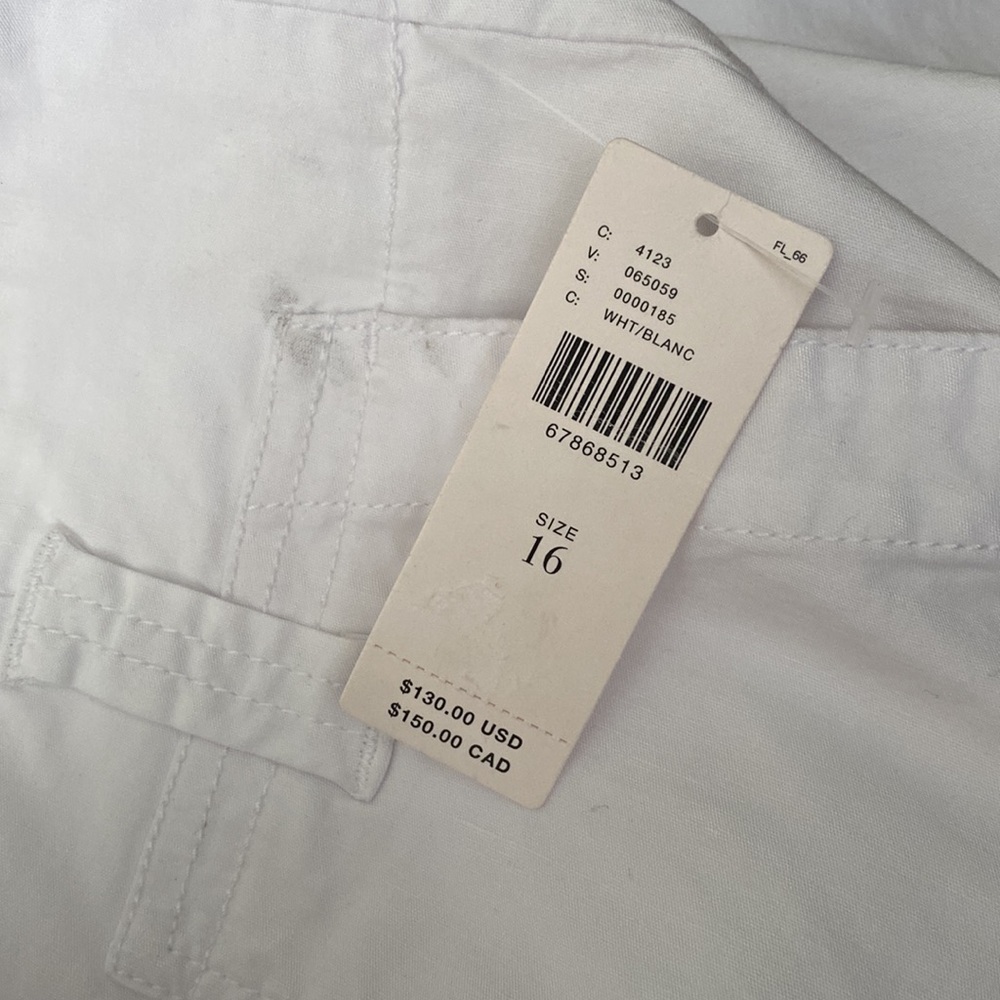 Anthropologie The Naomi Wide-Leg Flare Pants by Maeve size 16 new white nwt - Picture 5 of 7